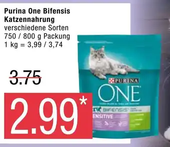 Marktkauf Purina ONE Bifensis Katzenfutter 750/800g Angebot