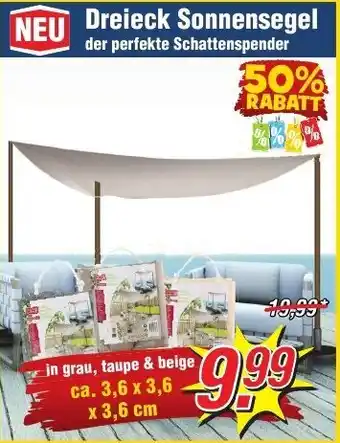 Wiglo Wunderland Dreieck Sonnensegel Angebot