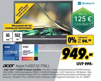 MEDIMAX Acer Aspire 5 (A517-52-77WL) Angebot