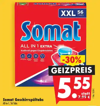 Mäc Geiz Somat Geschirrspültabs All in 1, 56 Tabs Angebot