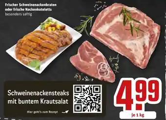 REWE Frischer Schweinenackenbraten oder frische Nackenkoteletts Angebot