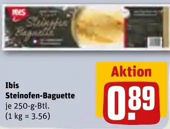 REWE Ibis Steinofen Baguette 250 g Btl. Angebot