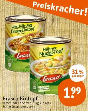 tegut Erasco Eintopf 800 g Dose Angebot