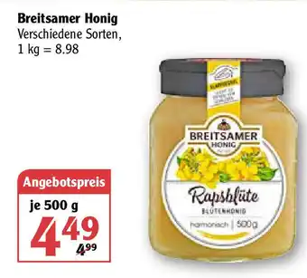 Globus Breitsamer Honig 500 g Angebot