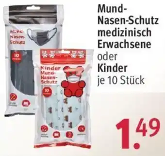 Rossmann Mund Nasen Schutz medizinisch Erwachsene oder Kinder 10 Stück Angebot