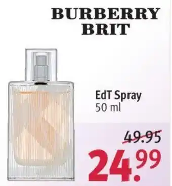 Rossmann Burberry Brit EdT Spray 50 ml Angebot