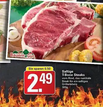 WEZ Saftige T-bone Steaks Angebot