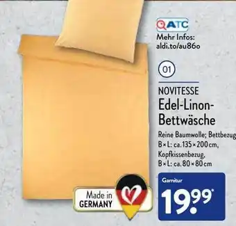 Aldi Nord Edel-linon-bettwäsche Novitesse Angebot