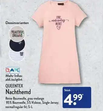 Aldi Nord Queentex Nachthemd Angebot