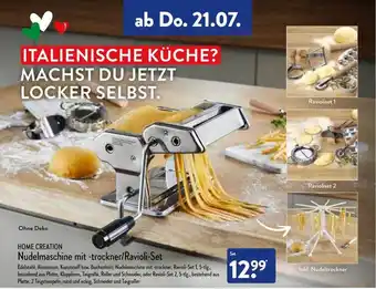 Aldi Nord Home Creation Nudelmaschine Mit -trockner Oder Ravioli-set Angebot