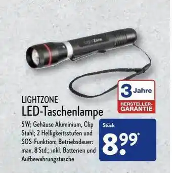 Aldi Nord Lightzone Led-taschenlampe Angebot