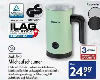 Aldi Nord Ambiano Milchaufschäumer Angebot