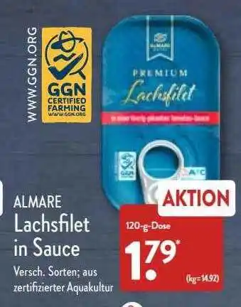 Aldi Nord Almare Lachsfilet In Sauce Angebot