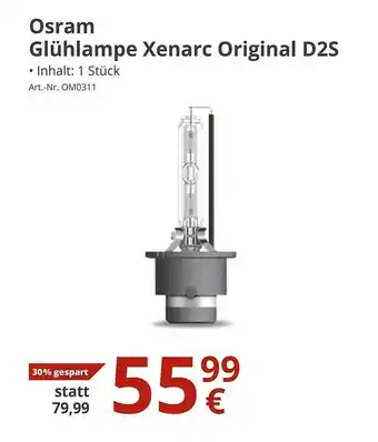 A.T.U. Osram Glühlampe Xenarc Original D2s Angebot