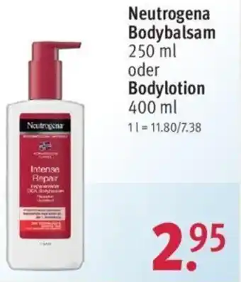 Rossmann Neutrogena Bodybalsam 250 ml oder Bodylotion 400 ml Angebot