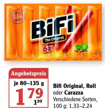 Globus Bifi Original, Roll oder Carazza 80-135 g Angebot