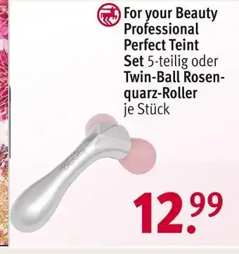 Rossmann For your beauty professional perfect teint oder twin-ball rosenquarz-roller Angebot