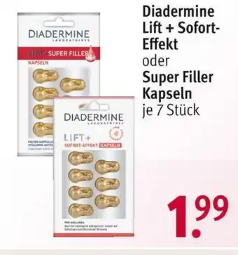 Rossmann Diadermine lift + sofort- effekt oder super filler kapseln Angebot