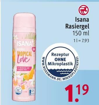 Rossmann Isana rasiergel Angebot