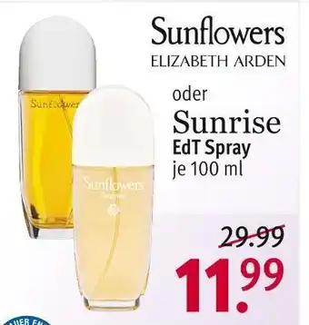 Rossmann Elisabeth arden sunflowers oder sunrise edt spray Angebot