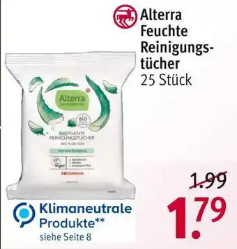 Rossmann Alterra feuchte reinigungstücher Angebot