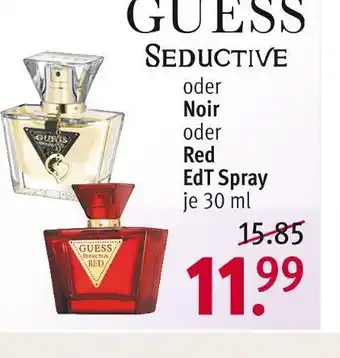 Rossmann Guess edt spray seductive, noir oder red Angebot