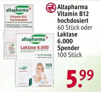 Rossmann Altapharma vitamin b12 oder laktase 6.000 Angebot