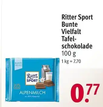 Rossmann Ritter sport tafelschokolade Angebot