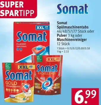 Rossmann Somat spülmaschinentabs, pulver oder maschinenreiniger Angebot