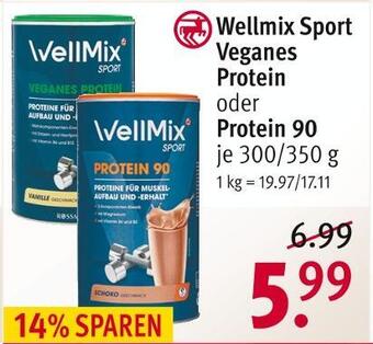 Rossmann Wellmix sport veganes protein oder protein 90 Angebot