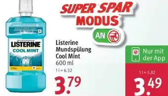 Rossmann Listerine Mundspülung Cool Mint 600 ml Angebot