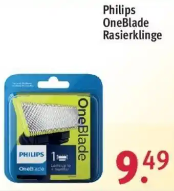 Rossmann Philips OneBlade Rasierklinge Angebot