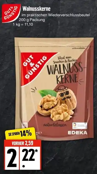 Edeka Gut & Günstig Walnusskerne 200 g Packung Angebot