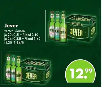 Trink und Spare Jever 20*500ml/24*330ml Angebot