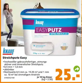 Globus Baumarkt Knauf Streichputz Easy 10kg Angebot