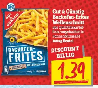 NP Discount Gut & Gunstig Backofen-Frites Wellenschnitt 1 kg Angebot