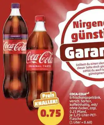 PENNY Coca Cola 1.25L Angebot