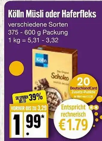 Edeka Frischemarkt Kölln Müsli Oder Haferfleks Angebot