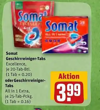 REWE Somat Geschirrreiniger-tabs Oder Geschirrreiniger-tabs Angebot