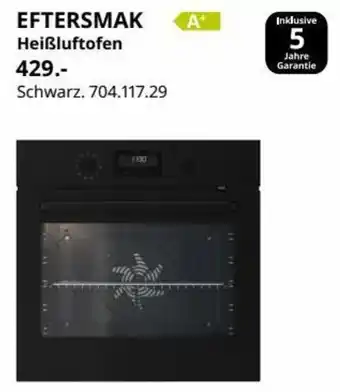 IKEA Eftersmak Heißluftofen Schwarz Angebot