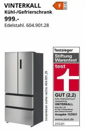 IKEA Vinterkall Kühl/Gefrierschrank Angebot