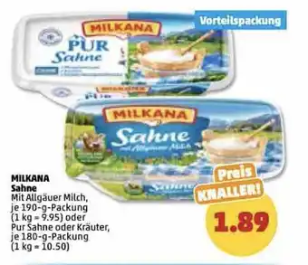 PENNY Milkana Sahne 190/180g Angebot