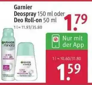 Rossmann Garnier Deospray Oder Deo Roll-on Angebot