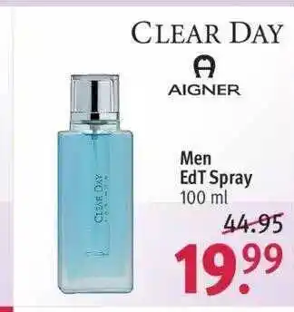 Rossmann Clear Day Aigner Men EdT Spray Angebot