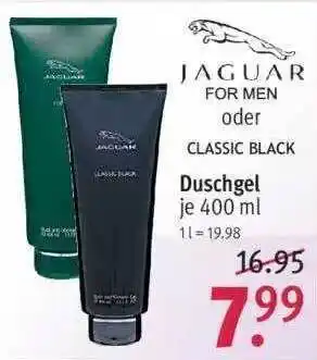 Rossmann Jaguar For Men Oder Classic Black Duschgel Angebot