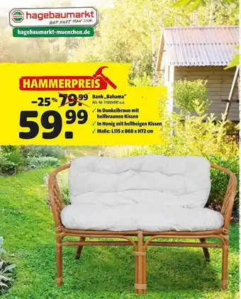 Hagebau Bank „bahama“ Angebot