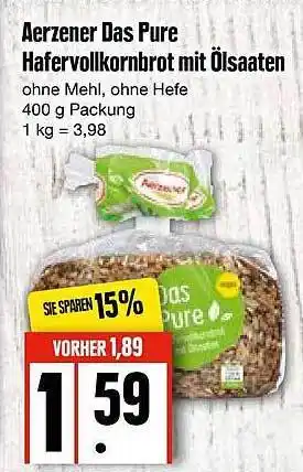 Edeka Aerzener Das Pure Hafervollkornbrot Mit ölsaaten Angebot