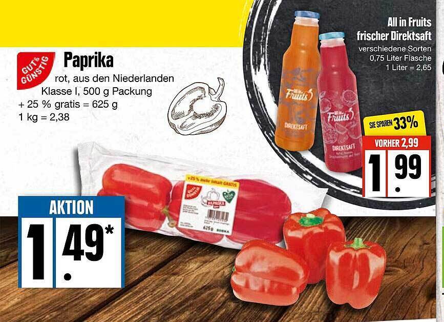 Gut & Günstig Paprika Angebot bei Edeka