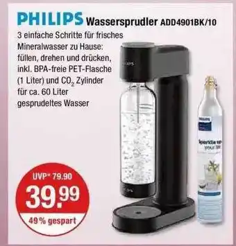 V Markt Philips Wassersprudler Add4601bk-10 Angebot