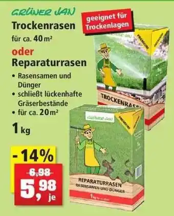 Thomas Philipps Grüner Jan Trockenrasen Oder Reparaturrasen Angebot